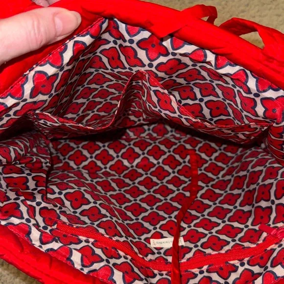 Vera Bradley Small North South Tote-Goji Berry Red - Picture 10 of 13